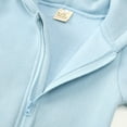 thumbnail image 3 of Newborn Baby Thickened Jumpsuit Hoodie Fall Winter Solid Color Jumpsuit for Men and Girls 0-24M, 3 of 6