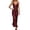 Z1#Wine1492, variant on Puliio Satin Dresses for Women V Neck Spaghetti Strap Slim Fit Maxi Flowy Party Evening Dress
