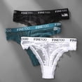 thumbnail image 4 of Tanga de encaje Sexy para mujer, ropa interior suave y transpirable, bragas de cintura baja con espalda en T, 4 of 5