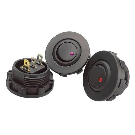 Round Rocker Toggle Switch 12V LED ON OFF Lighted For Car Truck cart Dash Panel