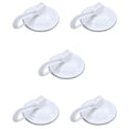 thumbnail image 1 of 5X Gancho Unico Colgadores de Pared para Uso de Armarios del Hogar de Plastico Blanco de 7 cm de Diametro con Ventosa, 1 of 5