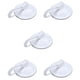 thumbnail image 1 of 5X Gancho Unico Colgadores de Pared para Uso de Armarios del Hogar de Plastico Blanco de 7 cm de Diametro con Ventosa, 1 of 5