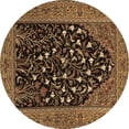 thumbnail image 1 of Ahgly Company Indoor Round Animal Brown Traditional Area Rugs, 4' Round, 1 of 4
