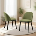 thumbnail image 2 of Ensemble de 4 Chaises de Salle à Manger en Bois/ensemble de 6, Chaise de Cuisine et Salle à Manger Rembourrée, Chaise de Salle à Manger Style Ferme Moderne en Tissu de Lin avec Pieds de Nivellement/dossier Haut pour Salle à Manger, Salon, 2 of 8