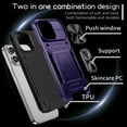 thumbnail image 6 of Dteck for iPhone 13 Pro Case with Slide Camera Lens Cover, Military Grade Drop Protection Magnetic Ring Holder Kickstand Protective Phone Case,Purple, 6 of 9