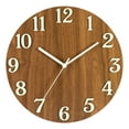 thumbnail image 1 of Reloj de pared brillante de 12 ", luz colgante en la oscuridad con función de brillo, reloj analógico Madera Zulema Reloj de pared, 1 of 8