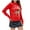 Red, variant on Somuwie Clearance Women's Round Neck Christmas Sequined Deer Long Sleeve Knitted Sweater