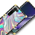 thumbnail image 4 of FKBRCL4U Compatible with Samsung Galaxy S23 Case, Holographic Abstract Iridescent Textures Luxury Golden Decoration for Girl Women Soft TPU Shockproof Protective Hard PC Back, 4 of 7