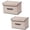 Khaki, variant on Fabric Storage Bins with Lid, Toys Clothes Orangizer Stoage Bins, 10.6inch*7.8inch*6.6inch Washable Foldable Storage Basket Box, Khaki, Small 2 Pack