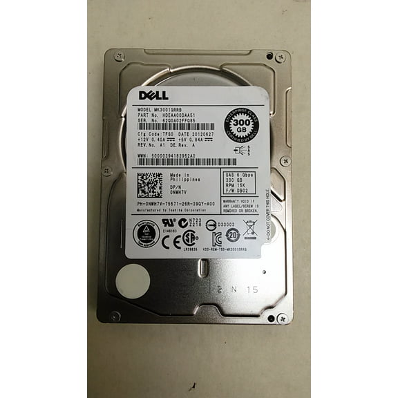 Pre-Owned Toshiba Dell MK3001GRRB 300GB 2.5" SAS 2 Enterprise Hard Drive (Good)