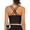 Black, variant on FANNYC Classic Women Criss-Cross Back Sports Bra Removable Padded Longline Strappy Sports Bras Medium Support Yoga Bra Crop Top Vest