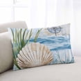 thumbnail image 2 of Summer Ocean Throw Pillow Cover 20 x 30 Inch Decorative Pillow Cover Nautical Sea Shell Coral Wave Lumbar Pillowcase Seasonal Rectangle Cushion Case for Couch Sofa Bed Living Room, 2 of 7
