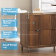 thumbnail image 4 of Ktaxon Wood 2-Drawer File Cabinet Office Filing Organizer for Home Office, Filing Cabinet Nightstand for Letter Legal A4 Size File Folder Storage, Brown, 4 of 8