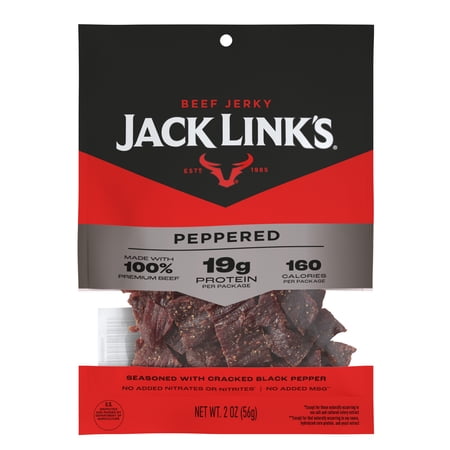 Jack Link's Peppered Beef Jerky, 2 Ounce