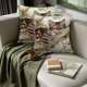 thumbnail image 1 of Funda de almohada con estampado de gato | Funda de almohada decorativa verde | Funda de cojín de poliéster de 45 x 45 cm con cremallera oculta | Decoración para sofá cama, 1 of 5