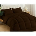 thumbnail image 2 of 5 Piece New Fluffy Pattern Comforter Set, 800 TC, 100% Egyptian Cotton, King/California King Size Chocolate Solid, 2 of 6