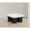 thumbnail image 2 of Meridian Furniture Pavilion Cream Boucle Fabric Bench, 2 of 11