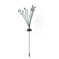 thumbnail image 4 of Luz solar de jardín LED decorativa oscilante IP65 impermeable recargable luces al aire libre para Navidad boda fiesta 10 cabezas luz blanca cálida poste verde, 4 of 10