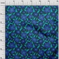 thumbnail image 3 of oneOone Cotton Silk Blue Fabric Floral Diy Clothing Quilting Fabric Print Fabric By Yard 42 Inch Wide, 3 of 4