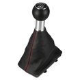 thumbnail image 1 of Unique Bargains Juego de Fundas para Palanca de Cambio de Marchas de 6 velocidades para Audi A4 B6 B7 2000-2008, Color Negro y Rojo, 1 of 1