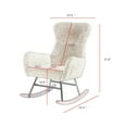 thumbnail image 7 of off white velvet rocking chair 72237, 7 of 7