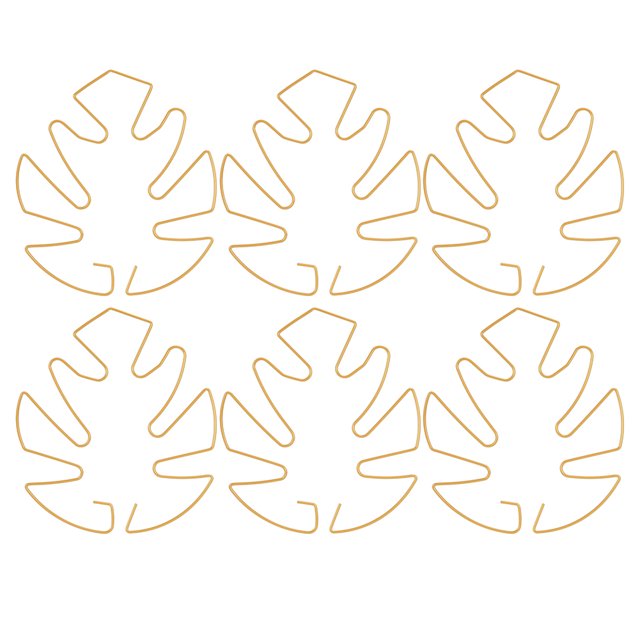 Anillo Apoyo STEM 6pcs Monstera Support para El Crecimiento Próspero (oro)