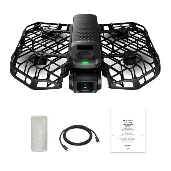 HOVERAir X1 PRO 4K UHD Action Flying Camera, Foldable Drone with AI Follow, Palm Launch, 2-Axis Gimbal, 104° FoV, for Outdoor Sports (Standard)