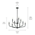 thumbnail image 7 of 52720BK Kichler Lighting Madden - 9 Light Chandelier-25.5 Inches Tall and 32 Inches Wide-Black Finish, 7 of 7