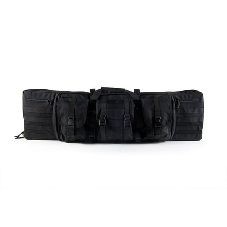 D3fy Premium Double Gun Case with outside Pockets and Back Pack (Best Small Pocket Gun)