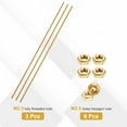 thumbnail image 3 of Uxcell 3 Sets Brass Fully Threaded Rod, M2.5x0.45mm Pitch Right Hand Threads Studs with Solid Brass Hex Nuts, 200mm/8" Long Threaded Screw Rods Fasteners for Anchors Bolts Hangers Clamps, 3 of 7