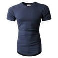 thumbnail image 2 of Hat and Beyond Men's Elongated Longline Hip Hop Casual T-Shirts Big and Tall, 2 of 6