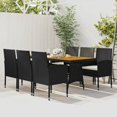 thumbnail image 1 of vidaXL 7 Piece Outdoor Dining Set Poly Rattan Black, 1 of 1