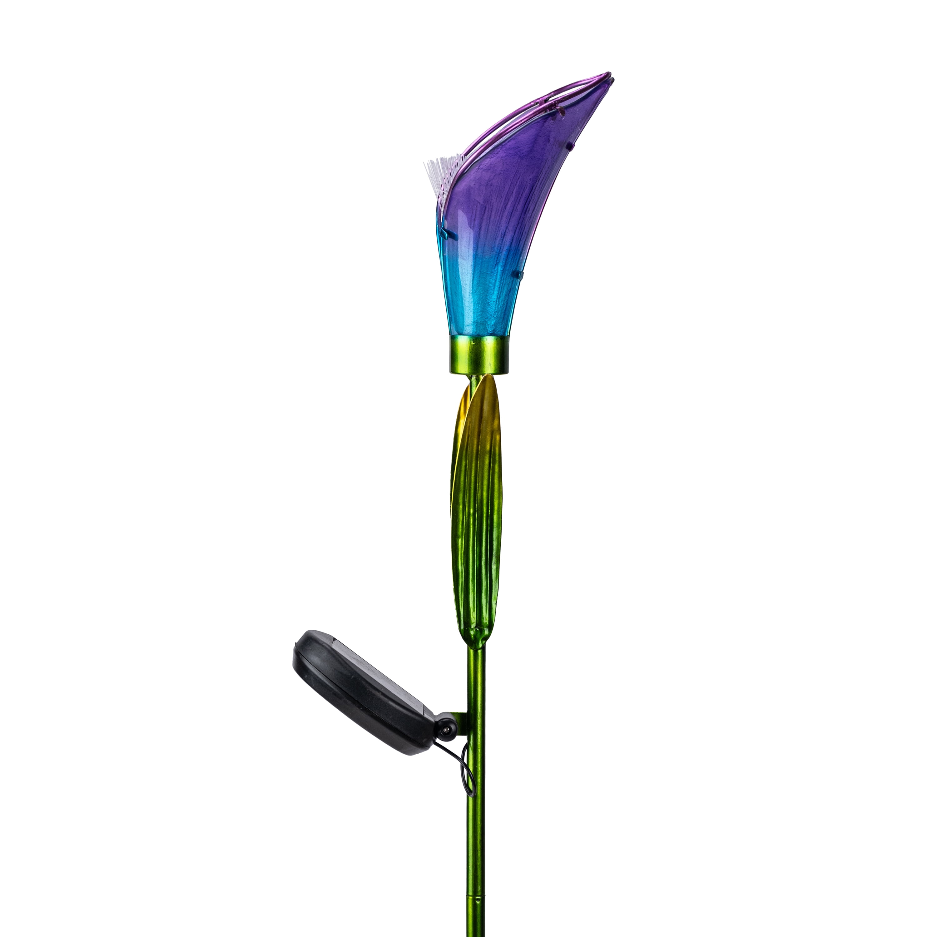 Better Homes & Gardens Solar LED Purple Lily Glass Flower Stake Light