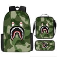 thumbnail image 5 of APE Anime Backpack Set 3 Pieces with Lunch Bag and Pencil Case for Women Men, Fashion Daypack, Classic High Backpack for Teens, Travel Laptop Backpacks, 5 of 10