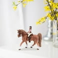 thumbnail image 4 of Plastic Animal Figure Collectible Horse with Rider Figurine Statue Farm Animal Model, 4 of 5