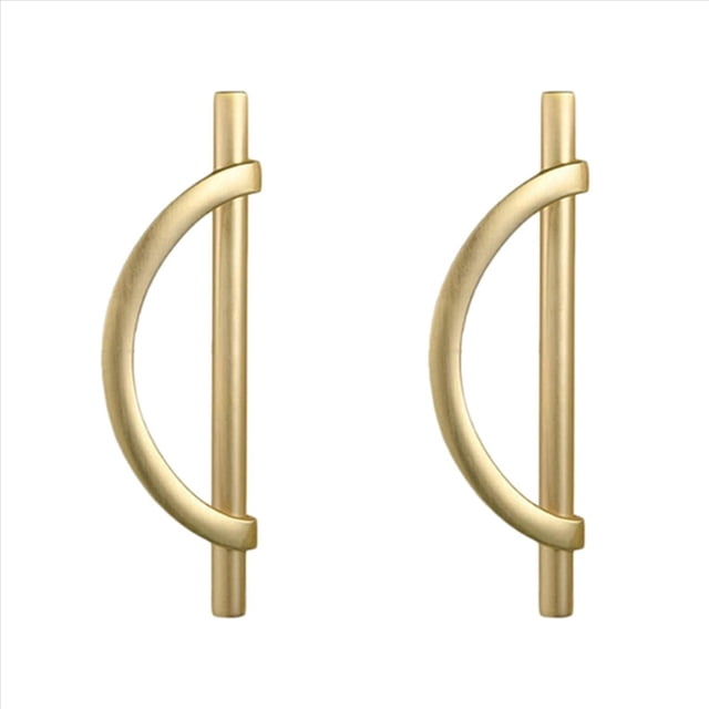 4 Tiradores Dorados para Gabinetes, Tiradores para Cajones con Forma de Media Luna, Tiradores para Cajones y Aparadores, Tiradores para Armarios de Cocina A