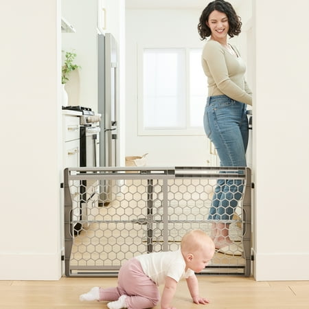 Regalo Gray Expandable Baby Safety Gate 28-42 Inches, Ages 6-24 Months