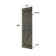 thumbnail image 4 of ISLIFE K Style Series 28in. x 84in. Smoky Gray DIY Solid Wood Sliding Barn Door Slab, 4 of 4