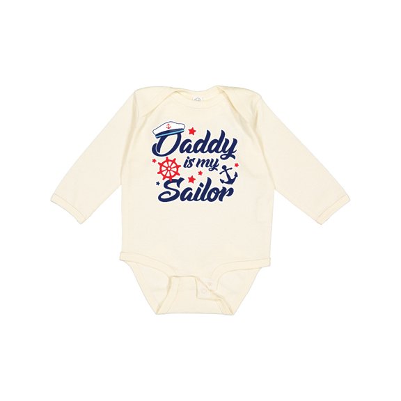 Inktastic My Daddy is My Sailor Boys or Girls Long Sleeve Baby Bodysuit