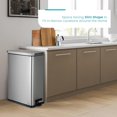 thumbnail image 5 of Home Zone Living 12 Gallon and 1.3 Gallon Kitchen Trash Can Value Bundle Set, Stainless Steel Wastebasket with Lid and Slim Design, 5 of 7