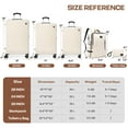 thumbnail image 2 of HOTEEL 5 Piece Hardshell Luggage Set with Backpack & Toiletry Bag,PC+ABS Durable Suitcase with Built-in TSA Lock&Spinner Wheels for Business Travel Vacation(Beige), 2 of 8
