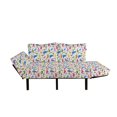 thumbnail image 2 of Dino Futon Couch, Cartoon Style Colorful Dinosaurs T-Rex Triceratops Prehistoric Reptile Wildlife, Daybed with Metal Frame Upholstered Sofa for Living Dorm, Loveseat, Multicolor, by Ambesonne, 2 of 4