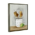 thumbnail image 3 of Stupell Industries Kitchen Utensils Still Life Food & Beverage Painting Gray Floater Framed Art Print Wall Art, 3 of 6