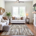thumbnail image 6 of Addison Rugs Mayfield Premium Machine Washable Transitional Stripes Ivory Rectangle Rug, 5' x 7'6", 6 of 6