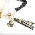 thumbnail image 2 of HSHDLDF Women Leather Tassels Keychain Car Circle Key Rings Gift Bag Hanging Buckle, 2 of 3