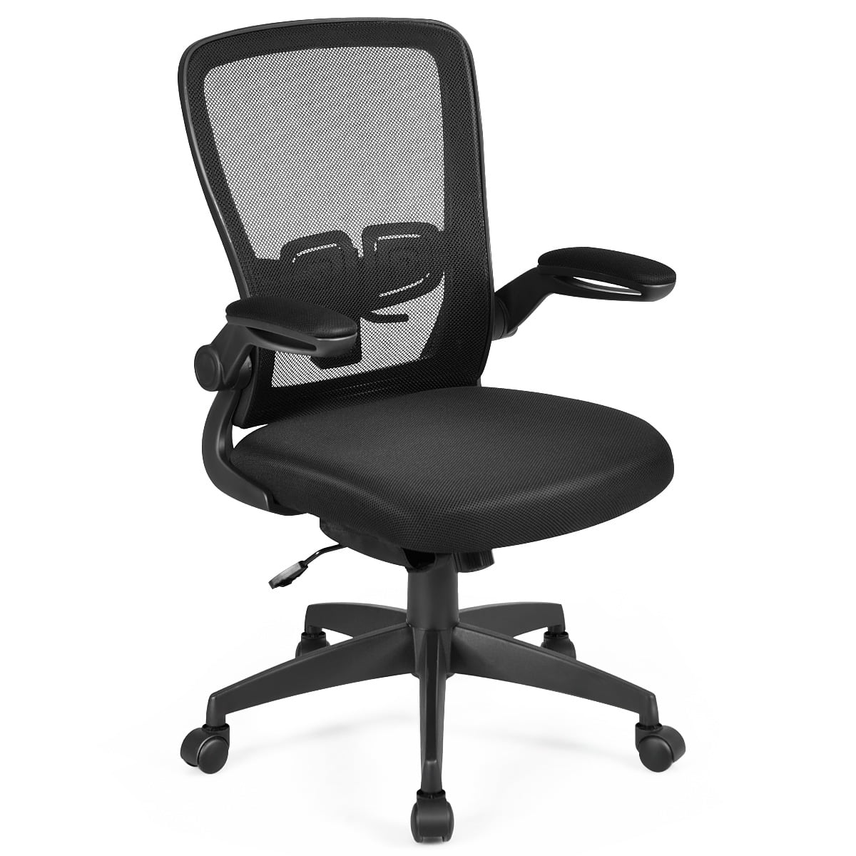 Topbuy Mid Back Adjustable Mid Back Mesh Office Chair with Flip up