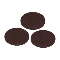 Uxcell 3.9" Diameter Adhesive Non-Slip Backed Felt, 3 Pcs 5mm Thickness, Brown