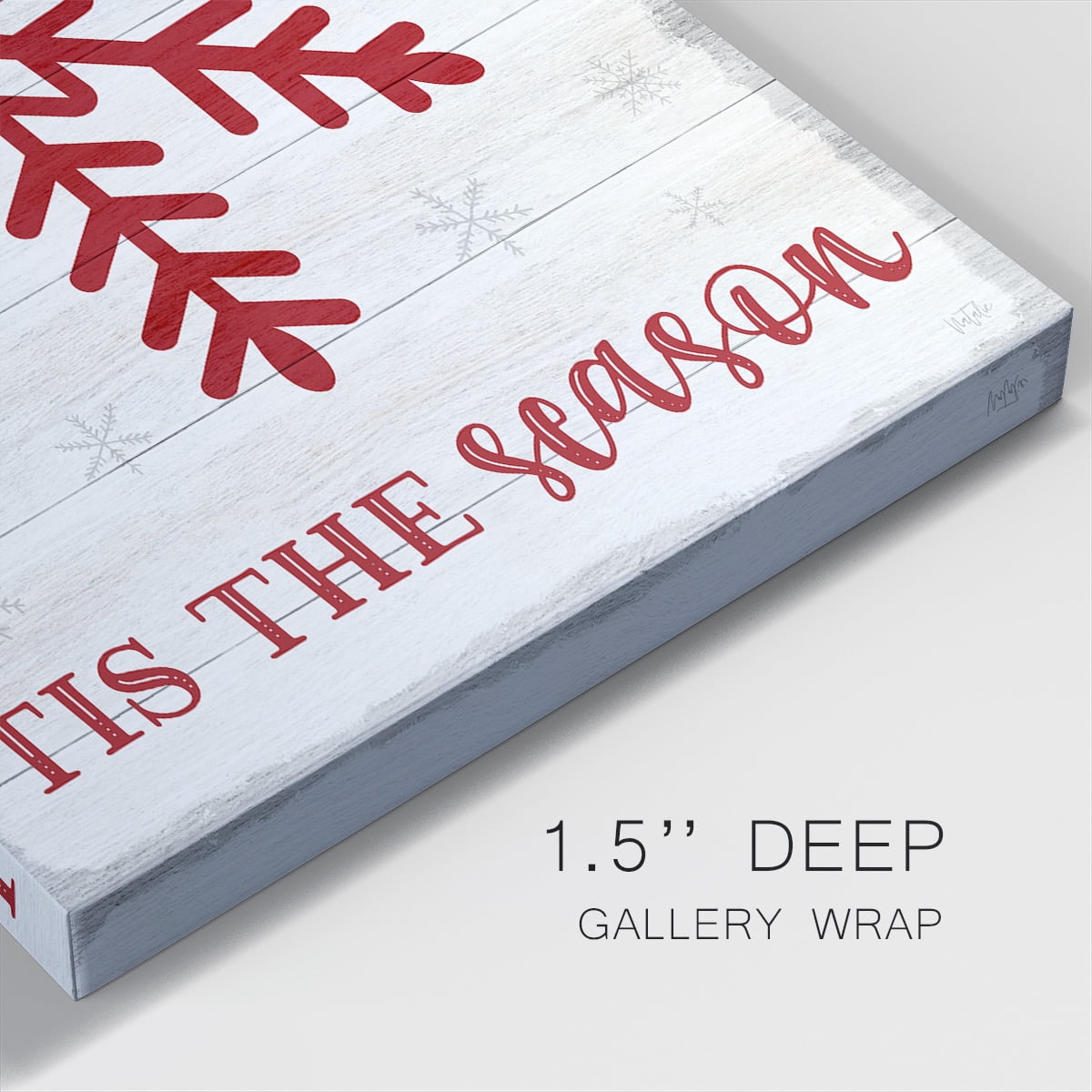 Tis the Season Snowflake- Gallery Wrapped Canvas