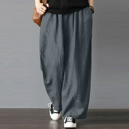 

KaLI_store Scrub Pants For Women Women s Printed Solid Activewear Jogger Track Cuff Sweatpants