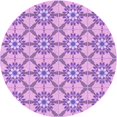 thumbnail image 1 of Ahgly Company Machine Washable Indoor Square Transitional Pastel Purple Pink Area Rugs, 3' Square, 1 of 7